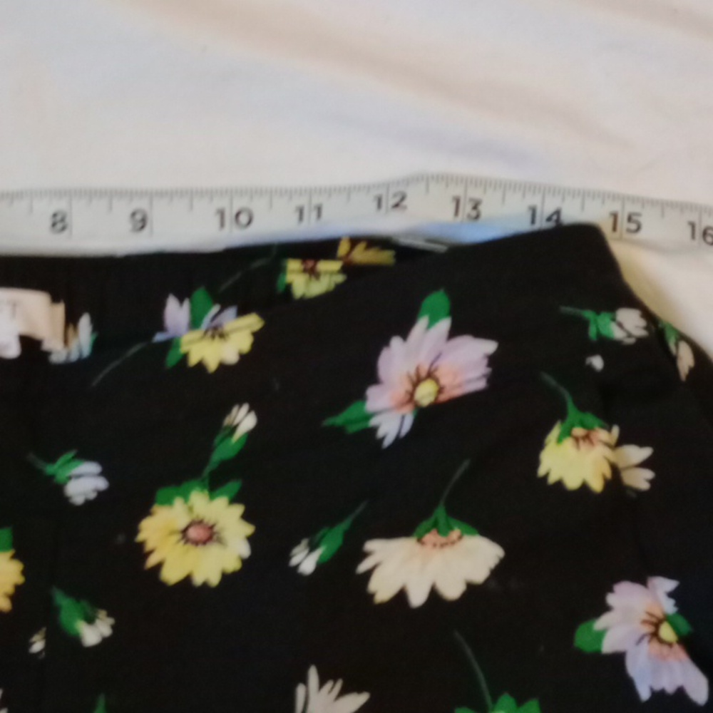 LOFT Black Floral Wide Leg Pants | Linen Blend | Size Small - Picture 4 of 10